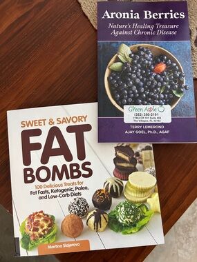 Fat Bombs Cookbook and Aronia Berries Health Book like new condition Keto Paleo